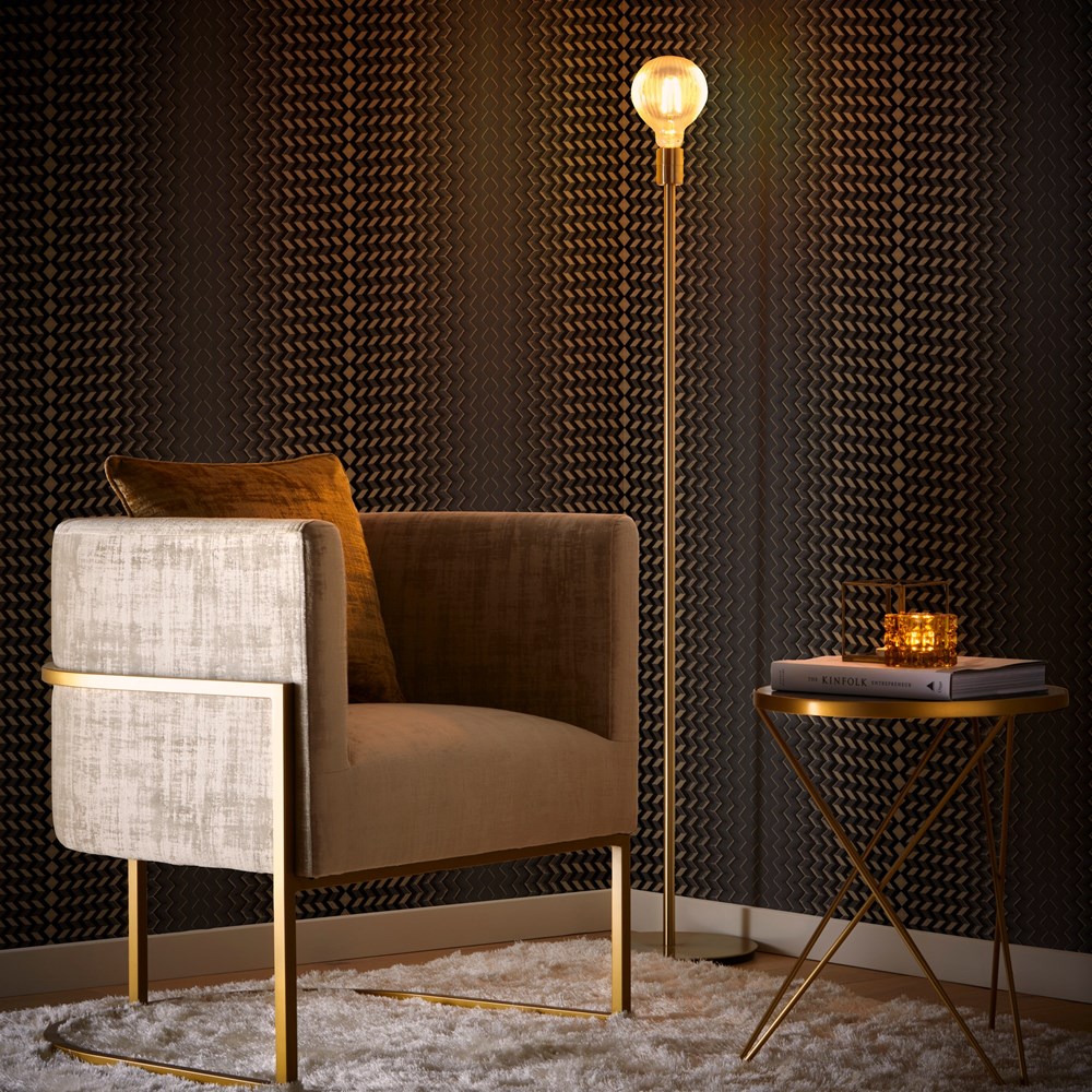 Fragment Wallpaper W0150 02 by Clarke and Clarke in Charcoal Gold